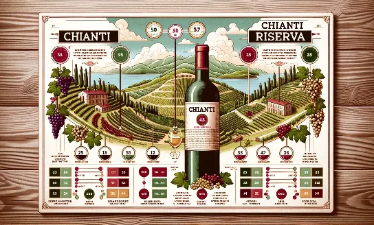 chianti vs chianti riserva artistic infographic