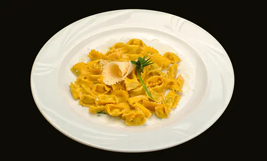 agnolotti del plin dish from top