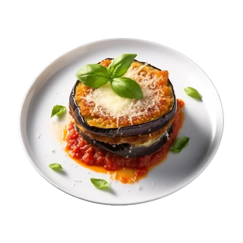 eggplant parmesan top view