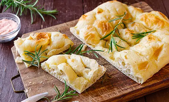 focaccia dish from top