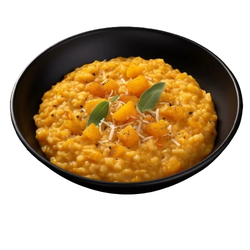 pumpkin risotto top view