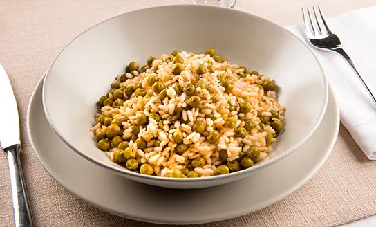 risi e bisi dish from top