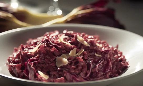 risotto al radicchio with parmesan