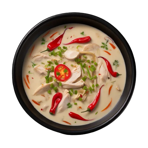 tom kha gai top view