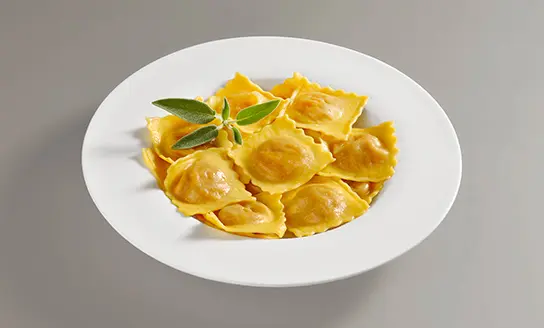 tortelli dish from top