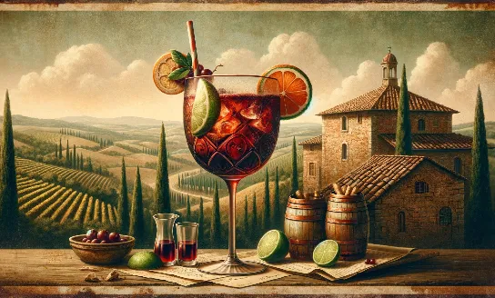 tuscan mule wine revisitation drawing